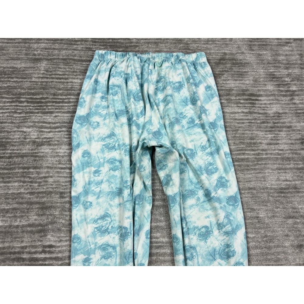 Catherine Malandrino Pajama Pants Large Blue Pull On Elastic Waist - Picture 8 of 10